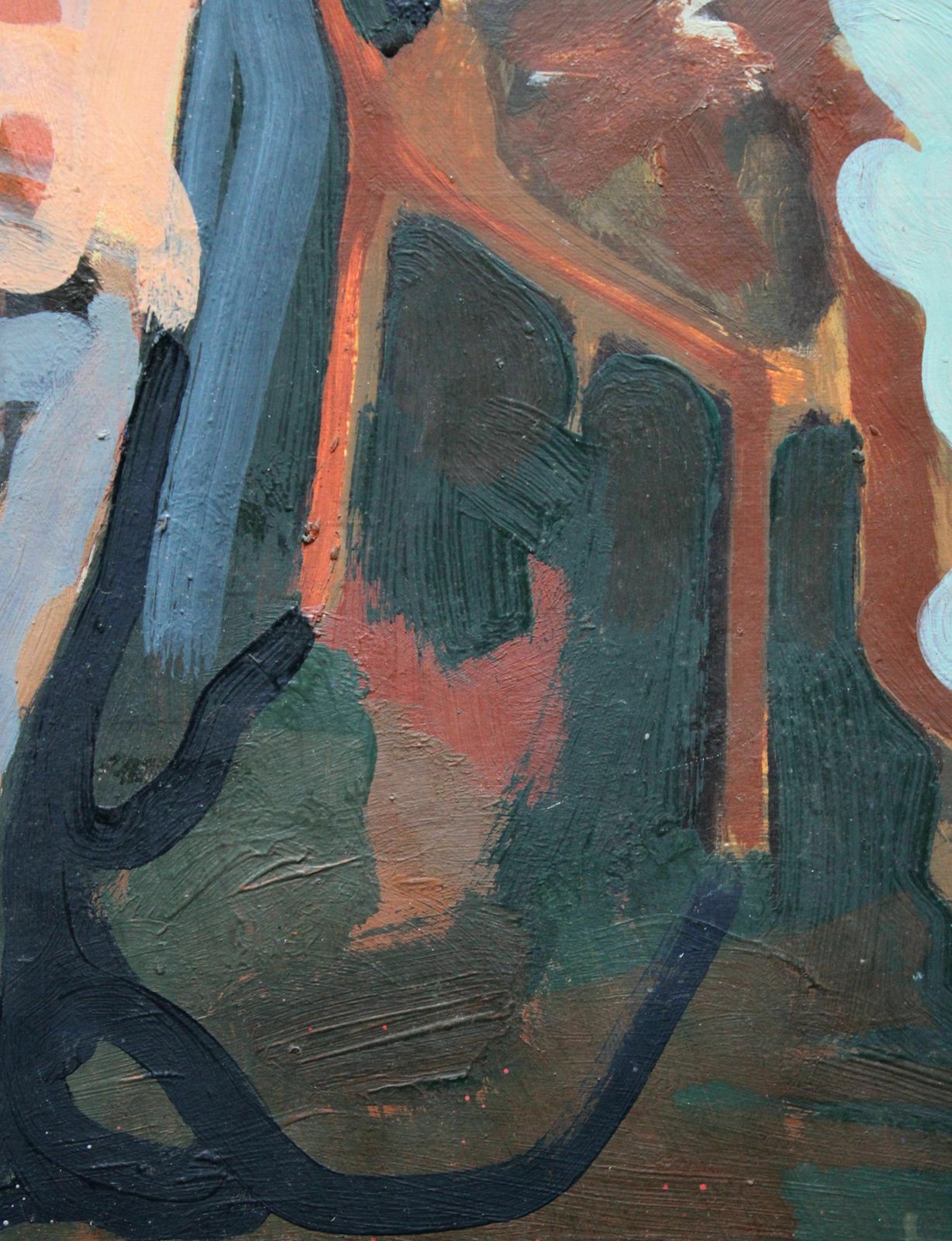 Vladimir Glushenkov In The Garden. 1970s Cardboard, Tempera photo vinterior