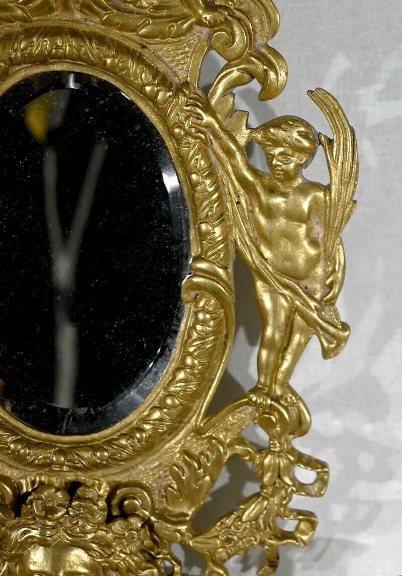 photo vinterior Pair Of Wall Sconces In Gilt Bronze, Napoleon III Period   Mid 19th Century