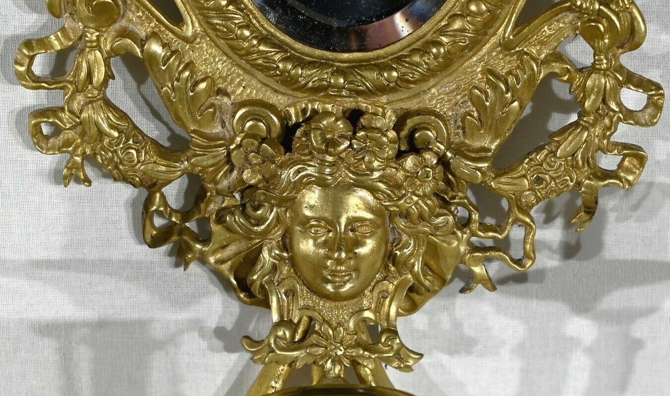 photo buy Pair Of Wall Sconces In Gilt Bronze, Napoleon III Period   Mid 19th Century