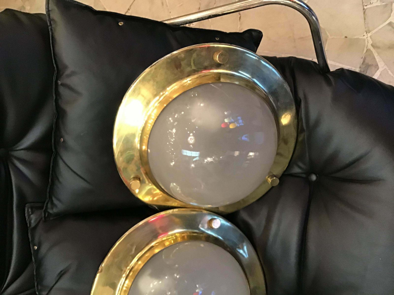 Luigi Caccia Dominioni "Lps6" Tommi 1956 Brass Glass Ceiling Lights, Italy photo furniture