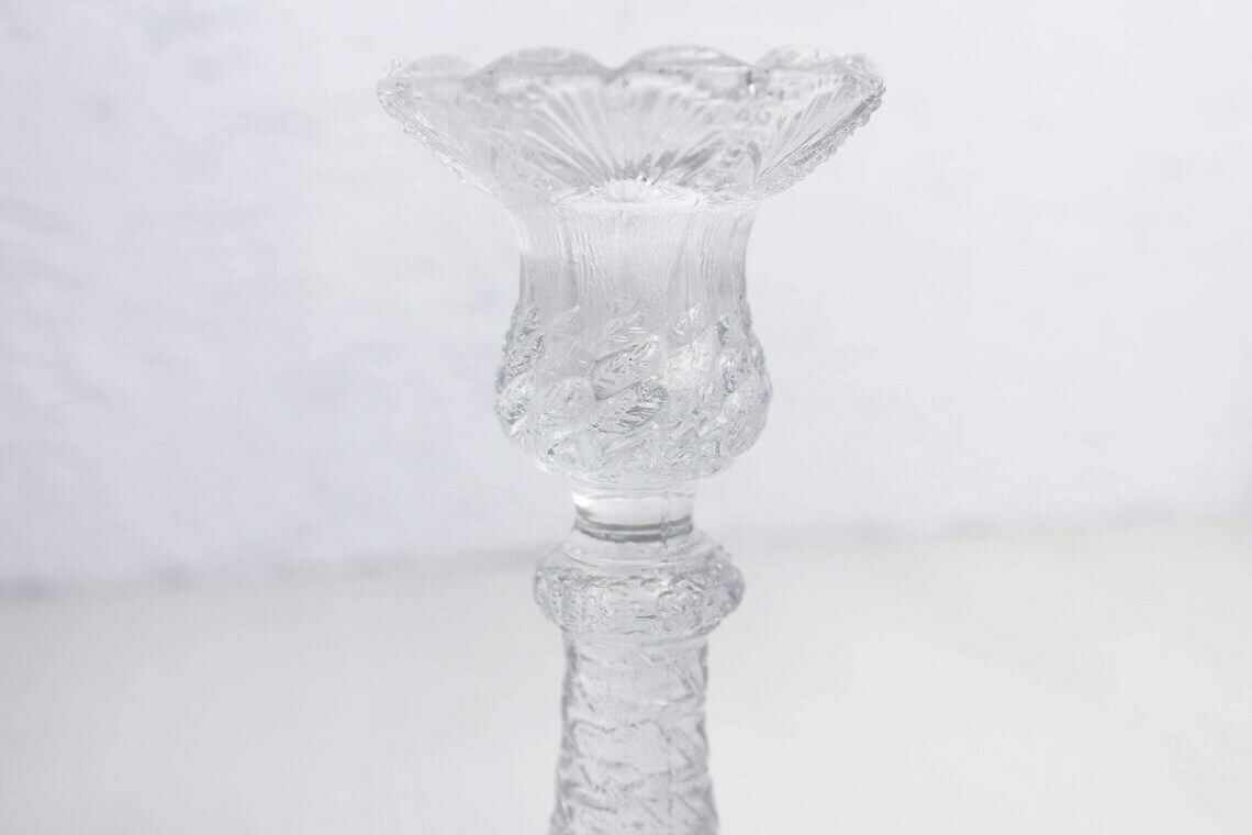 Pair Of Glass Candlesticks In The Art Nouveau Style photo buy
