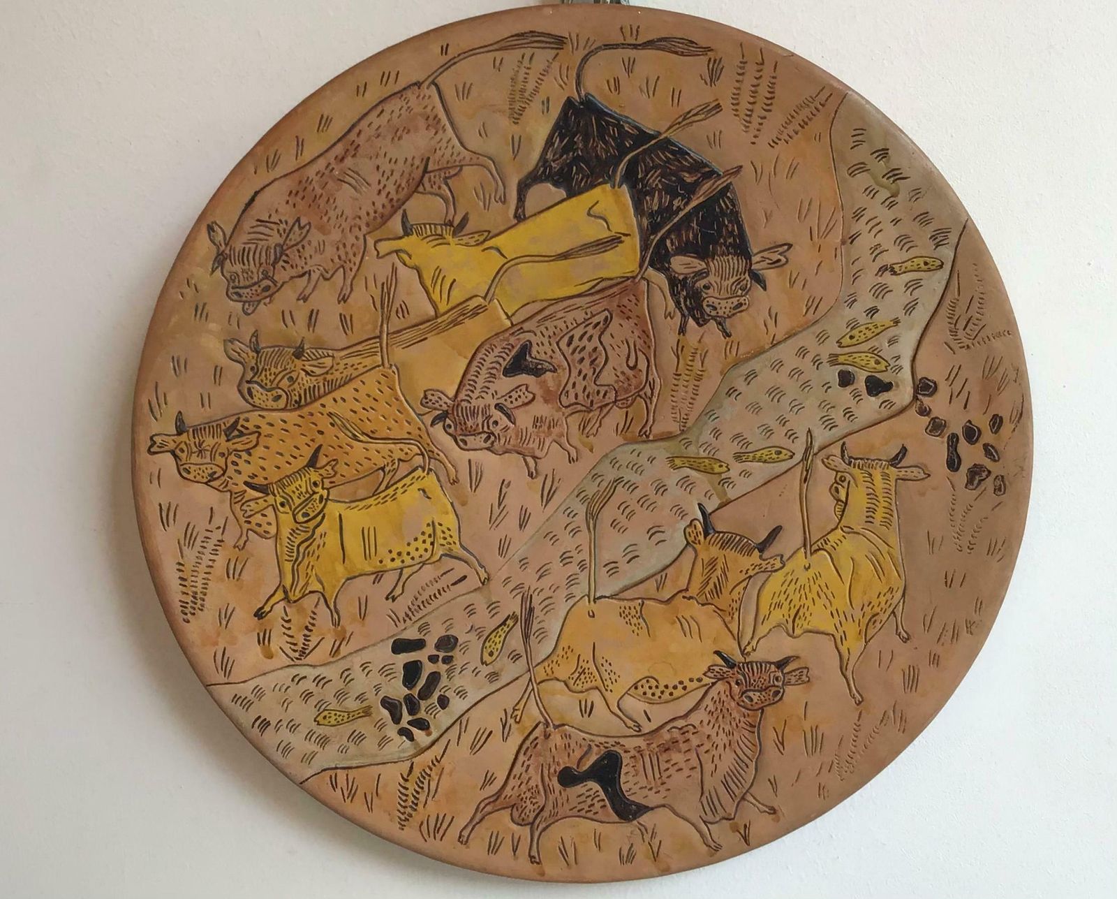 Simone Lai /Fancello Plate Wall Terracotta, 1930, Italy photo for sale
