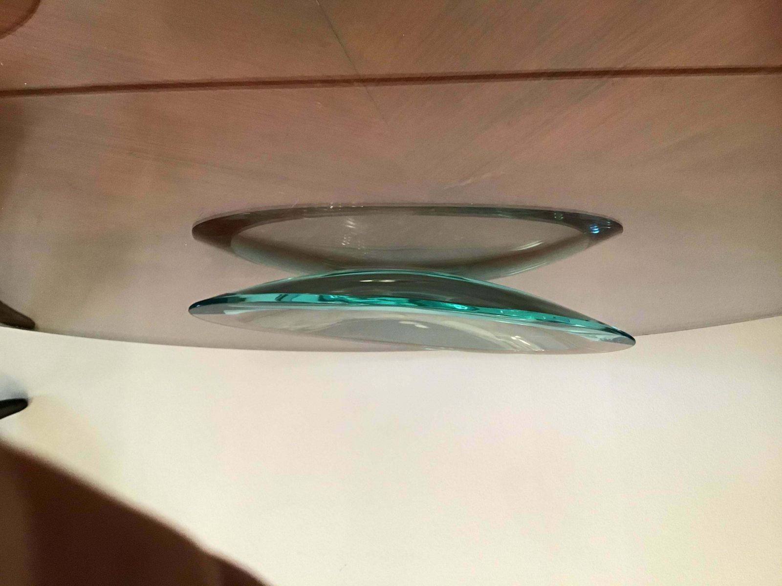 Fontana Arte Centrepiece/Svuota Tasche Glass, 1950, Italy photo Home Decor