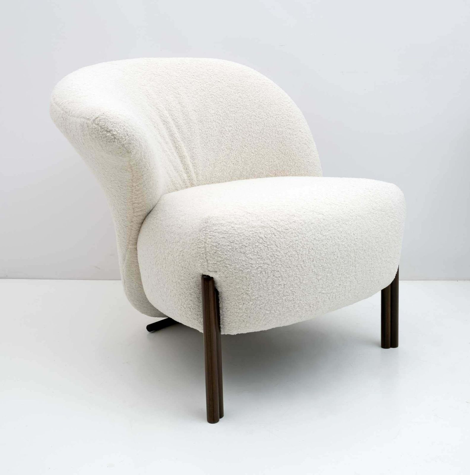 Post Modern Italian Design Bouclè Armchair, 1980s photo for sale