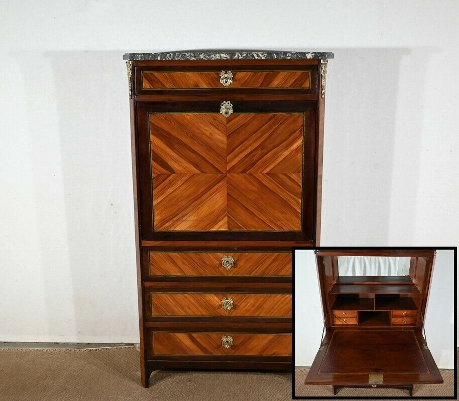 Secretaire In Rosewood, Louis XVI Period   Xviiith