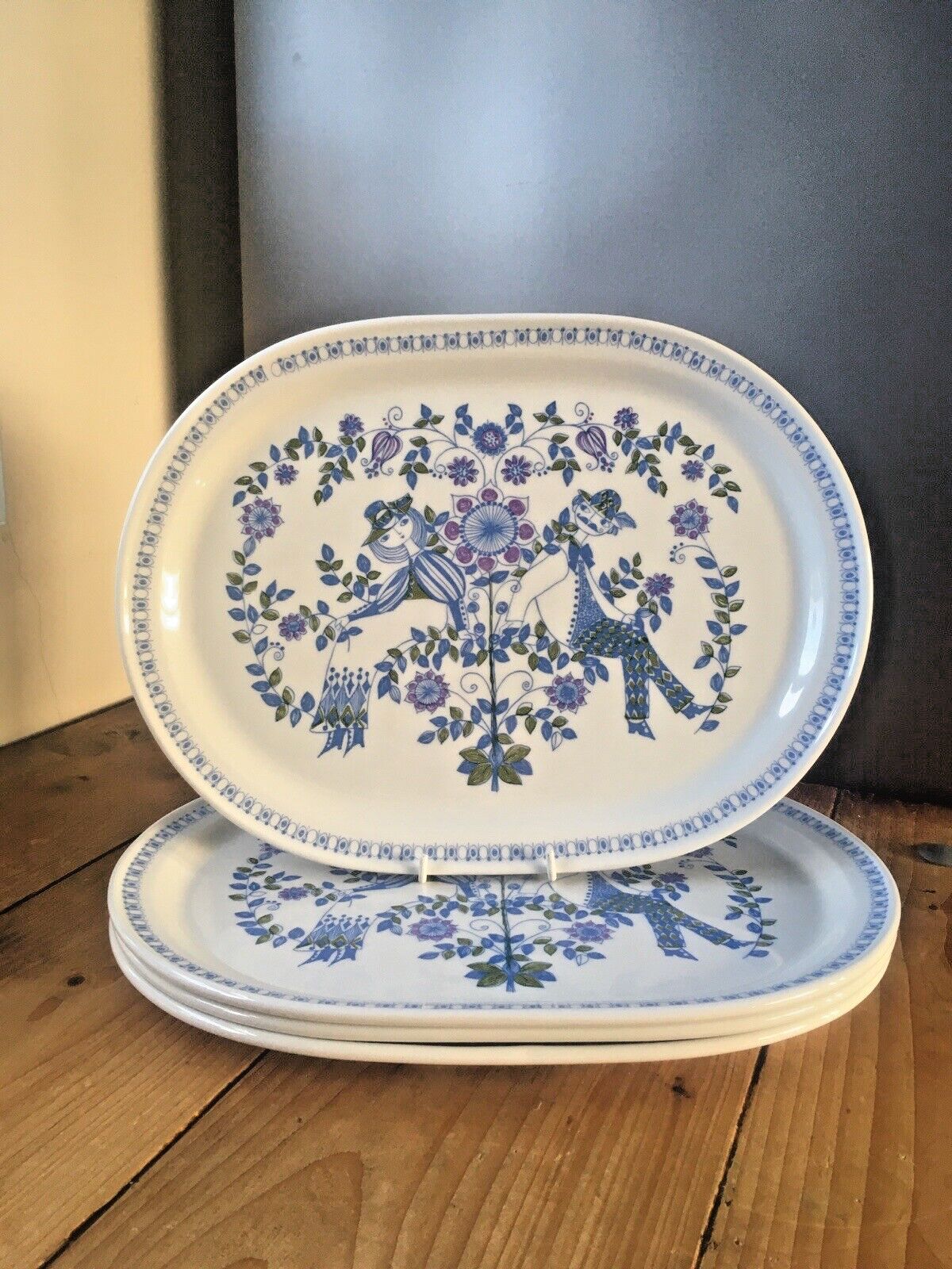 1 Mid Century 60's Scandinavian Figgjo Norway Lotte Gourmet Platter Turi Design photo vintage