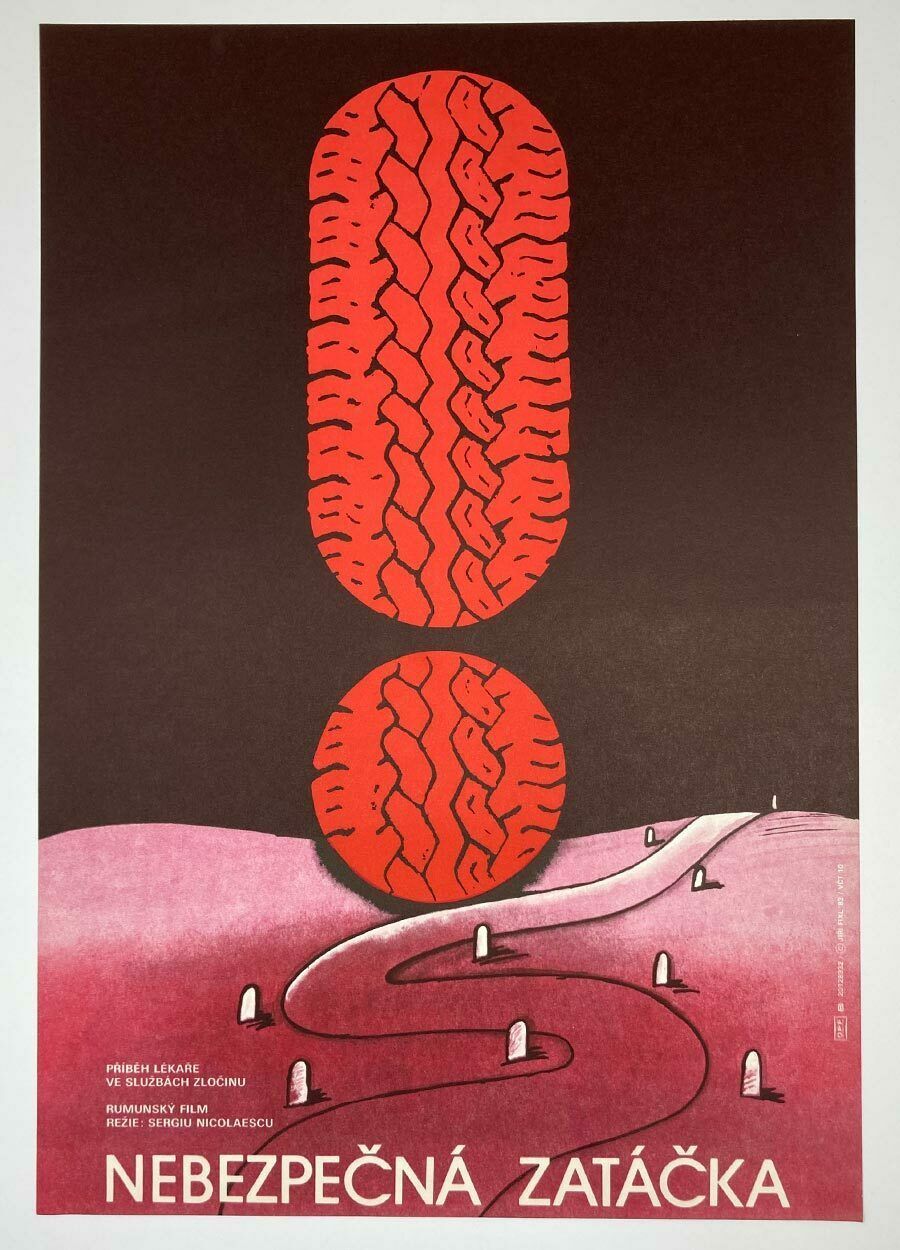 Movie Poster, Dangerous Curb, Jiří Fixl, 1983