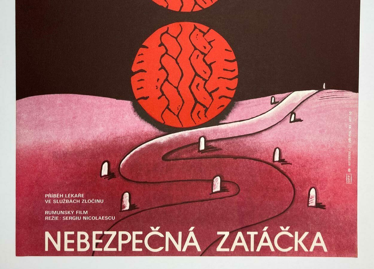 Movie Poster, Dangerous Curb, Jiří Fixl, 1983 photo Art