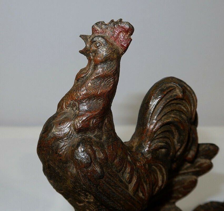 Inkwell In Patinated Spelter “Le Coq Patriotique” – Late 19th Century photo buy