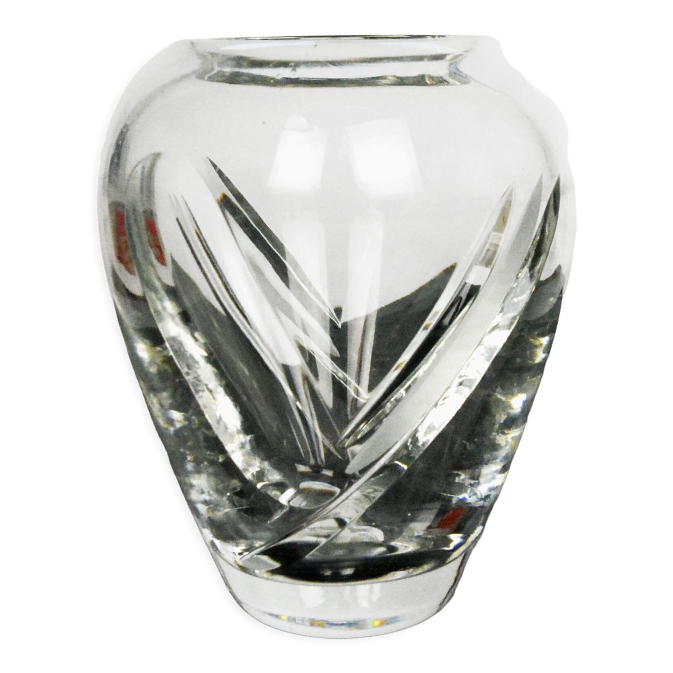 1980s Crystal Vase, Royal Doulton, Uk