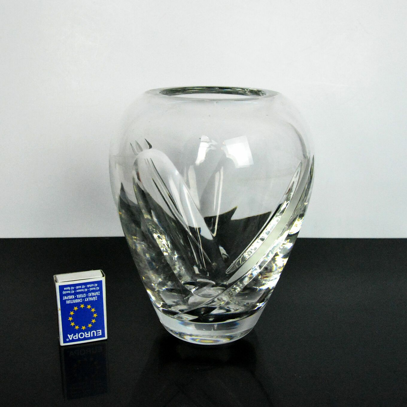 1980s Crystal Vase, Royal Doulton, Uk photo Home Decor