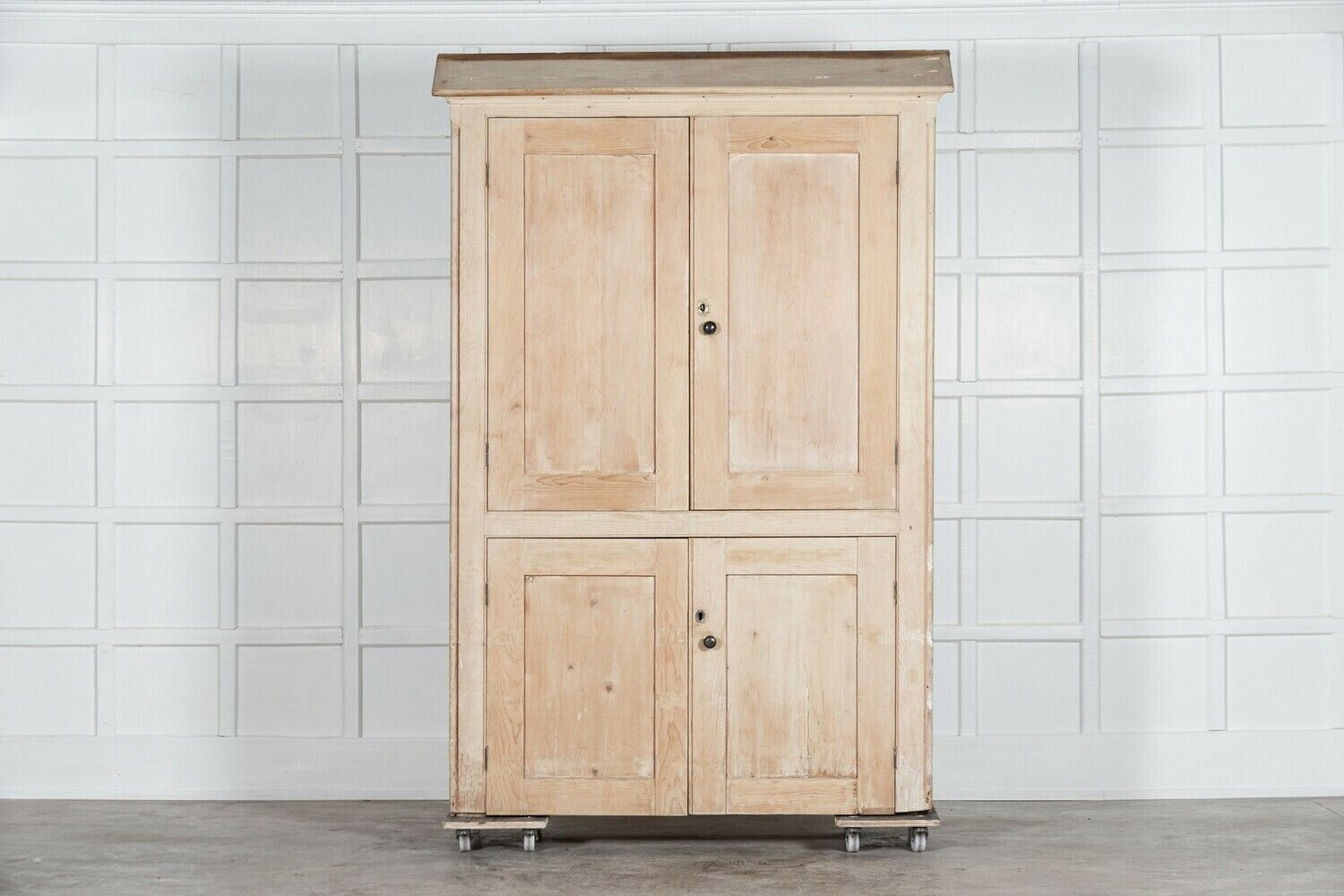 Large 19thc English Estate Made Pine Housekeepers Cupboard photo furniture
