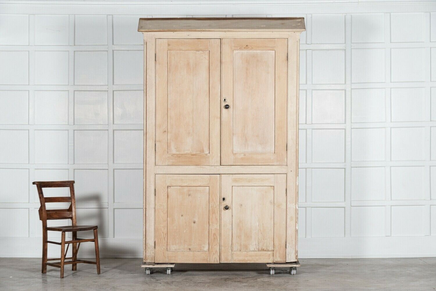 Large 19thc English Estate Made Pine Housekeepers Cupboard photo 6325.0