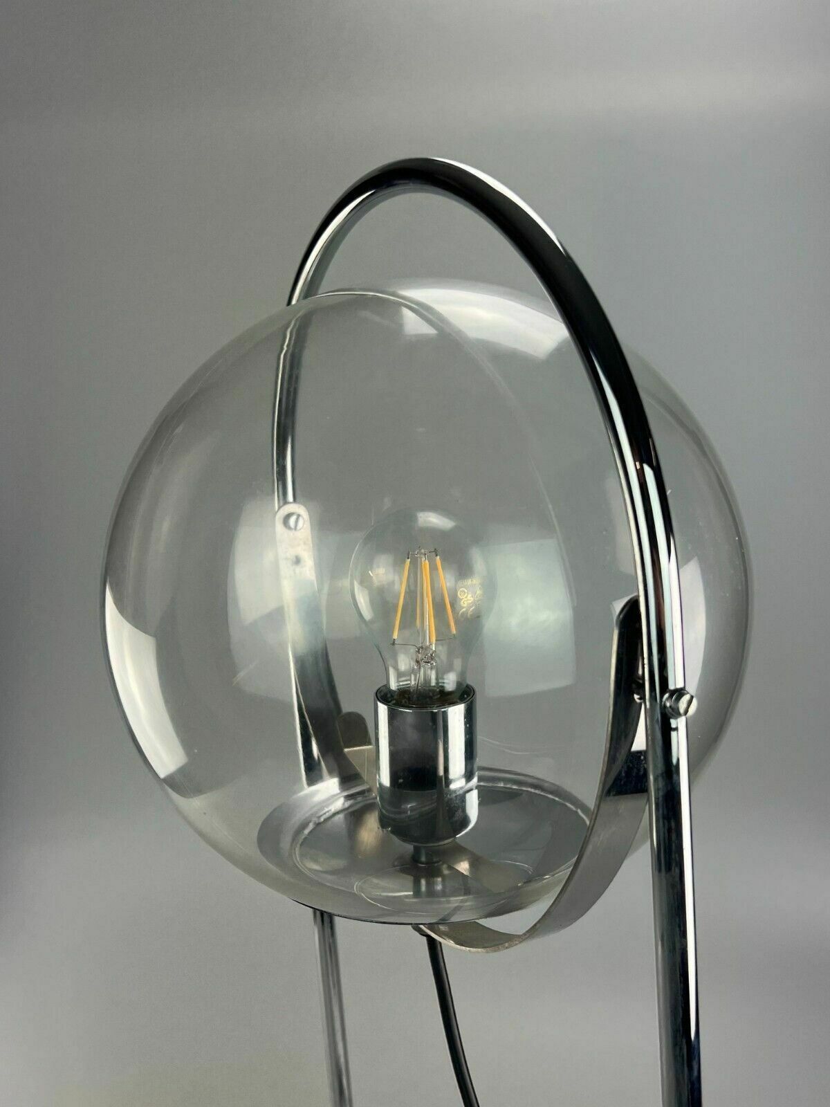 photo vintage 60s 70s Ball Lamp Lamp Light Table Lamp Space Age Design Glass Metal