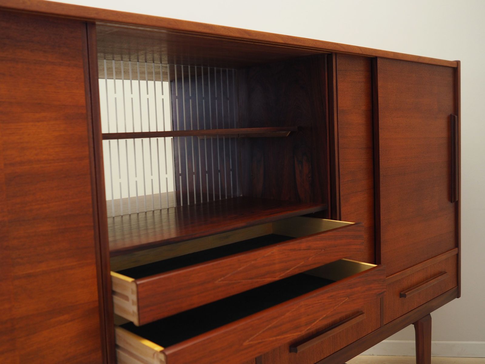 Teak Highboard, Danish Design, 1960s, Manufacturer: Pmj Viby J photo vinterior