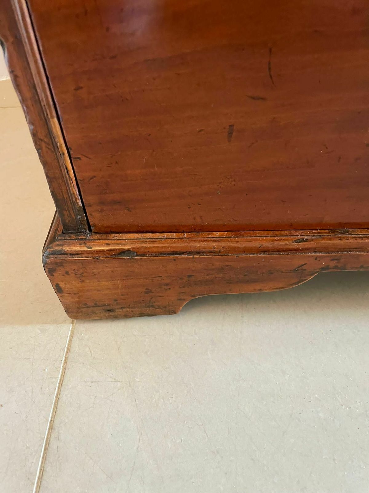 Rare Antique 18th Century George III Solid Satinwood Chest Of 5 Drawers photo vintage
