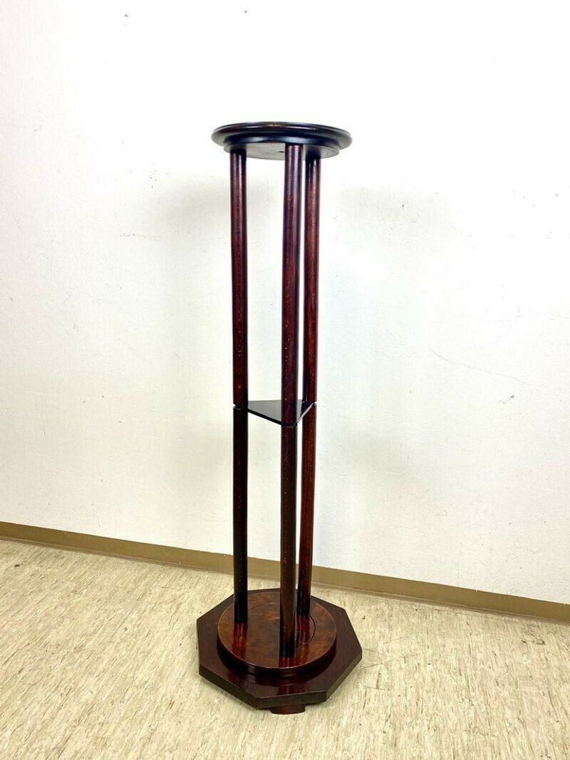 Art Nouveau Bentwood Pedestal Mahogany Look, Austria, Circa 1900 photo vintage