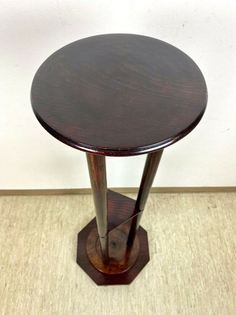 photo furniture Art Nouveau Bentwood Pedestal Mahogany Look, Austria, Circa 1900