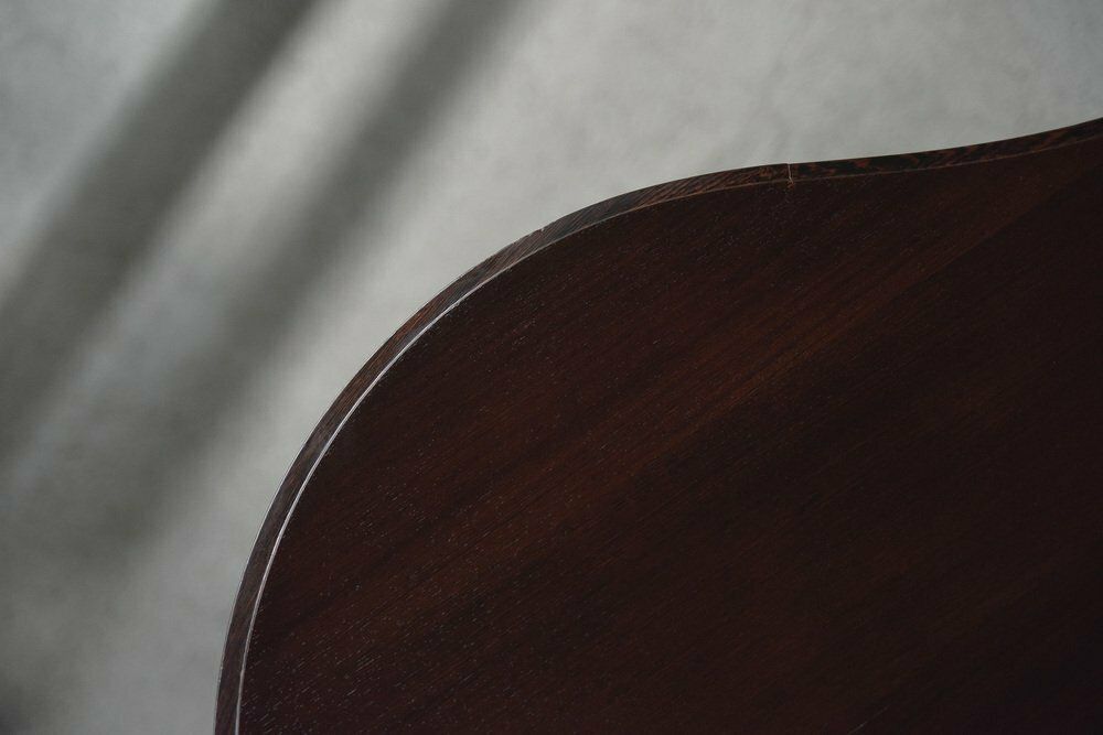 photo vintage Mid Century Modern Wenge Organic Shaped Boomerang Custom Desk, 1960s