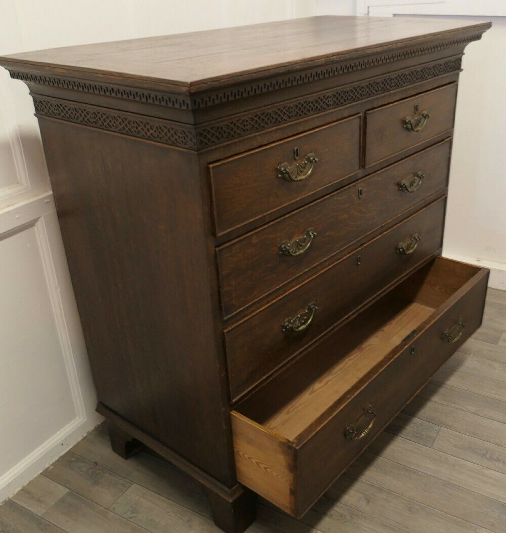 A Large Oak Chest Of Drawers photo buy