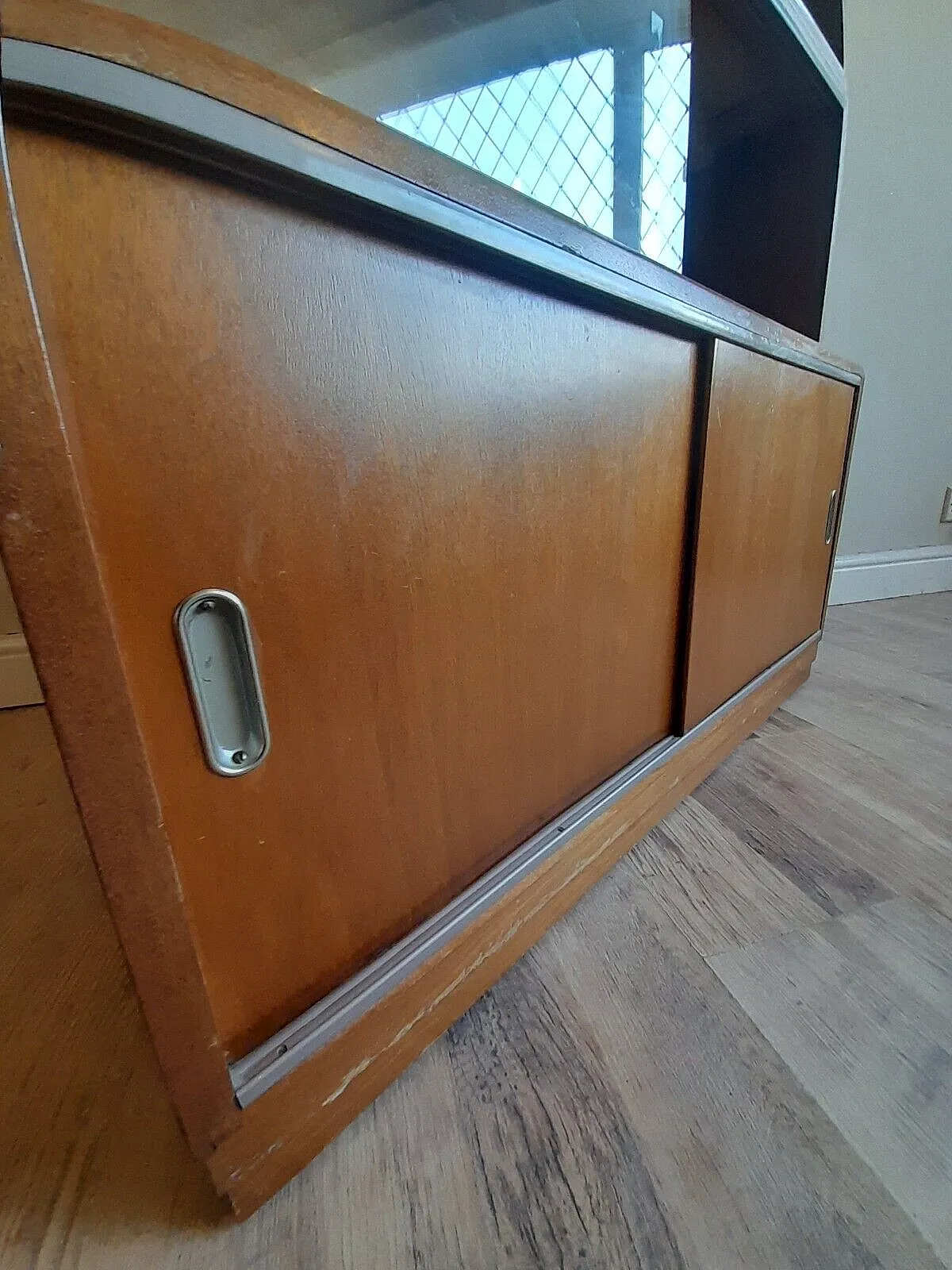Fabulous 1960's Simplex Mid Century Library Bookcase Drinks  Display Cabinet photo vinterior
