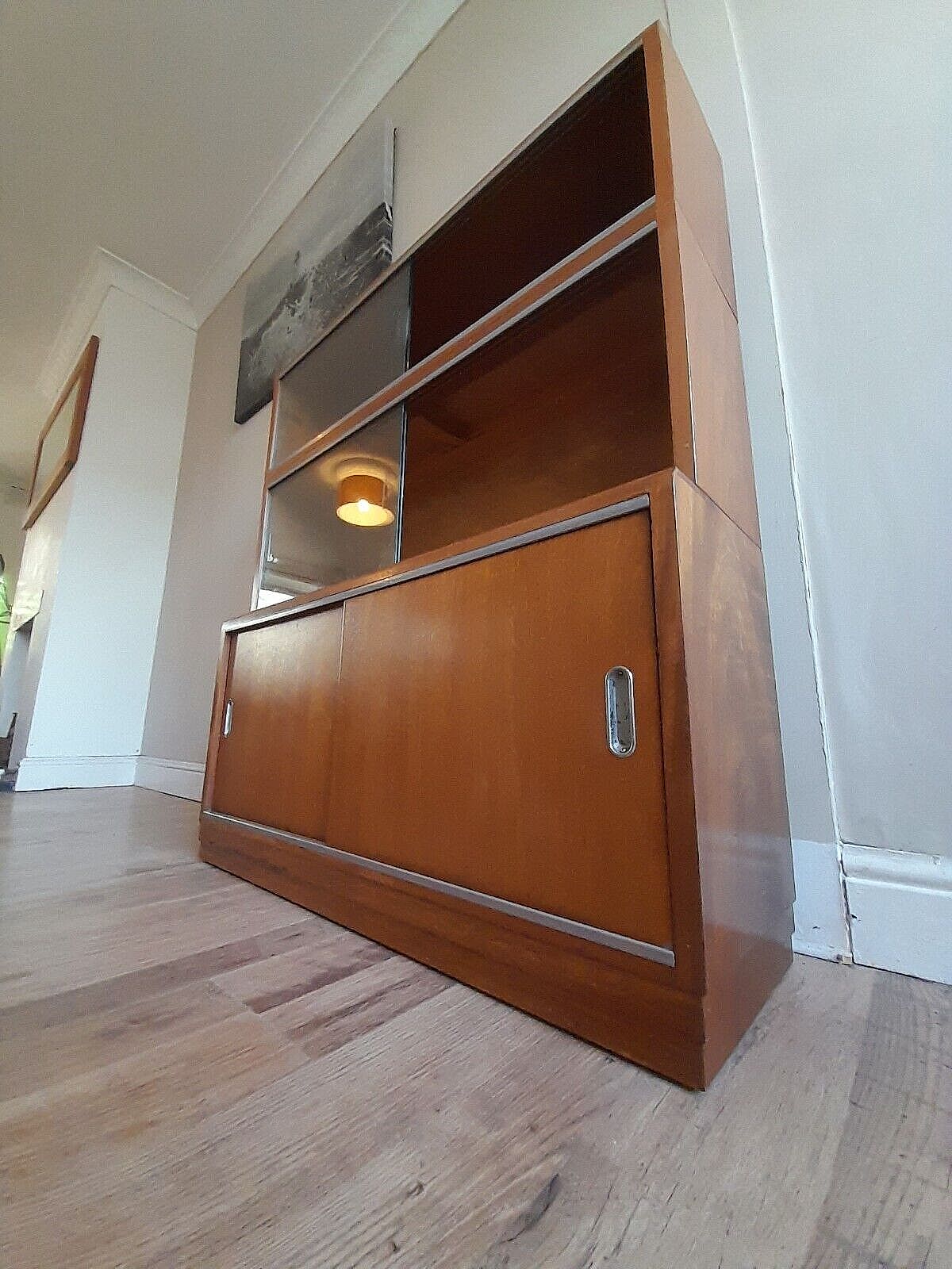 Fabulous 1960's Simplex Mid Century Library Bookcase Drinks  Display Cabinet photo buy
