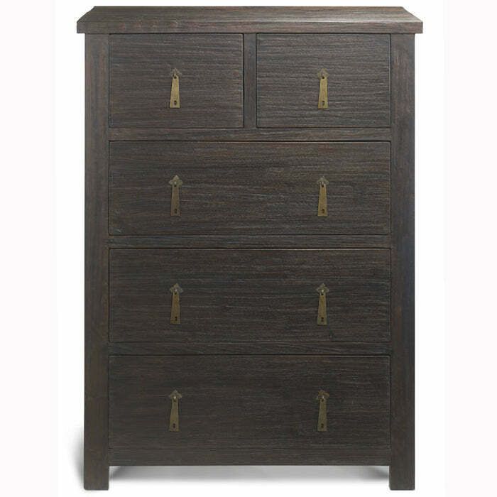 Five Drawer Chest, Chocolate photo furniture