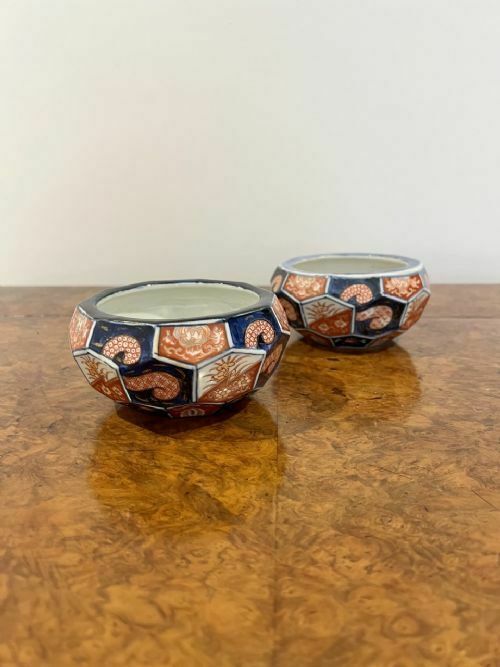 Unusual Pair Of Antique Japanese Quality Imari Bowls photo for sale