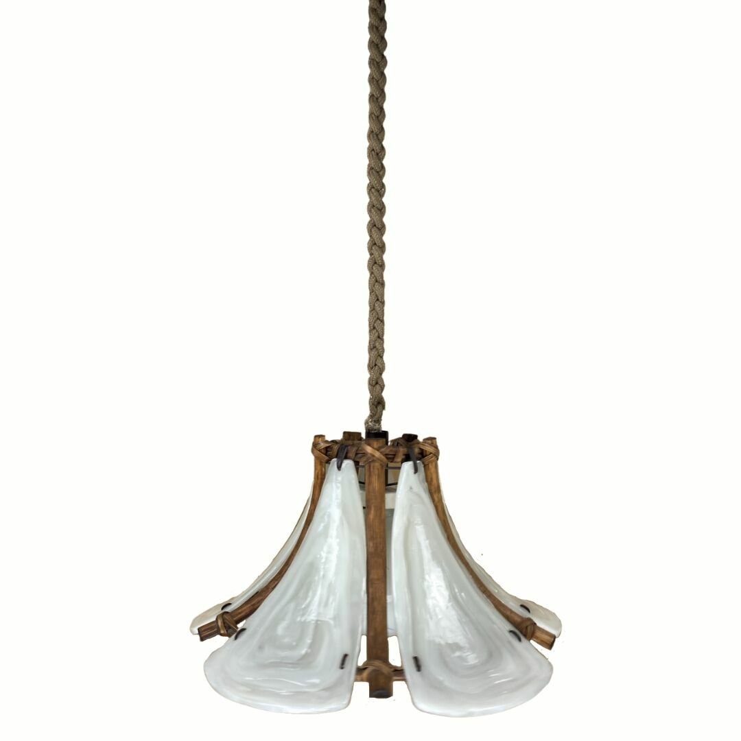photo buy Bamboo Acrylic And Opaline Hanging Pendant, 1970