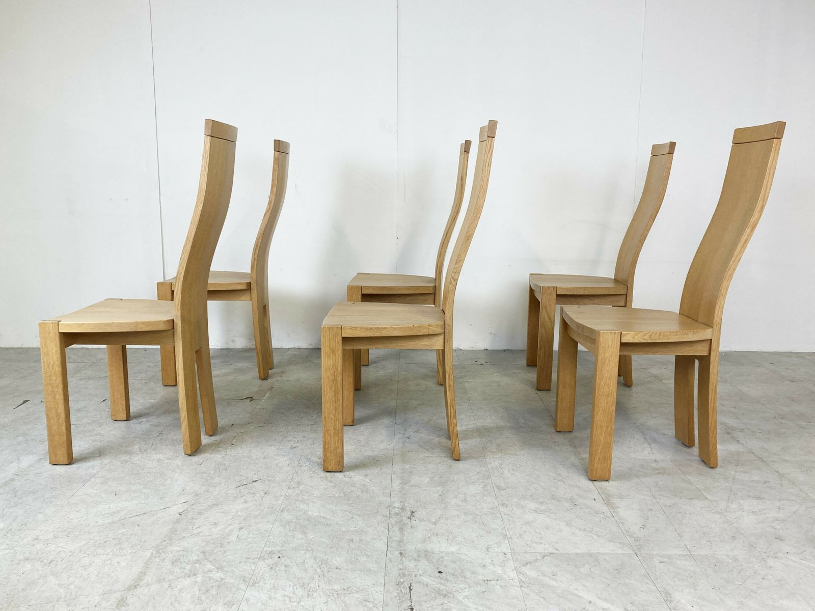 Set Of 6 Dining Chairs By Rob & Dries Van Den Berghe, 1980s photo for sale