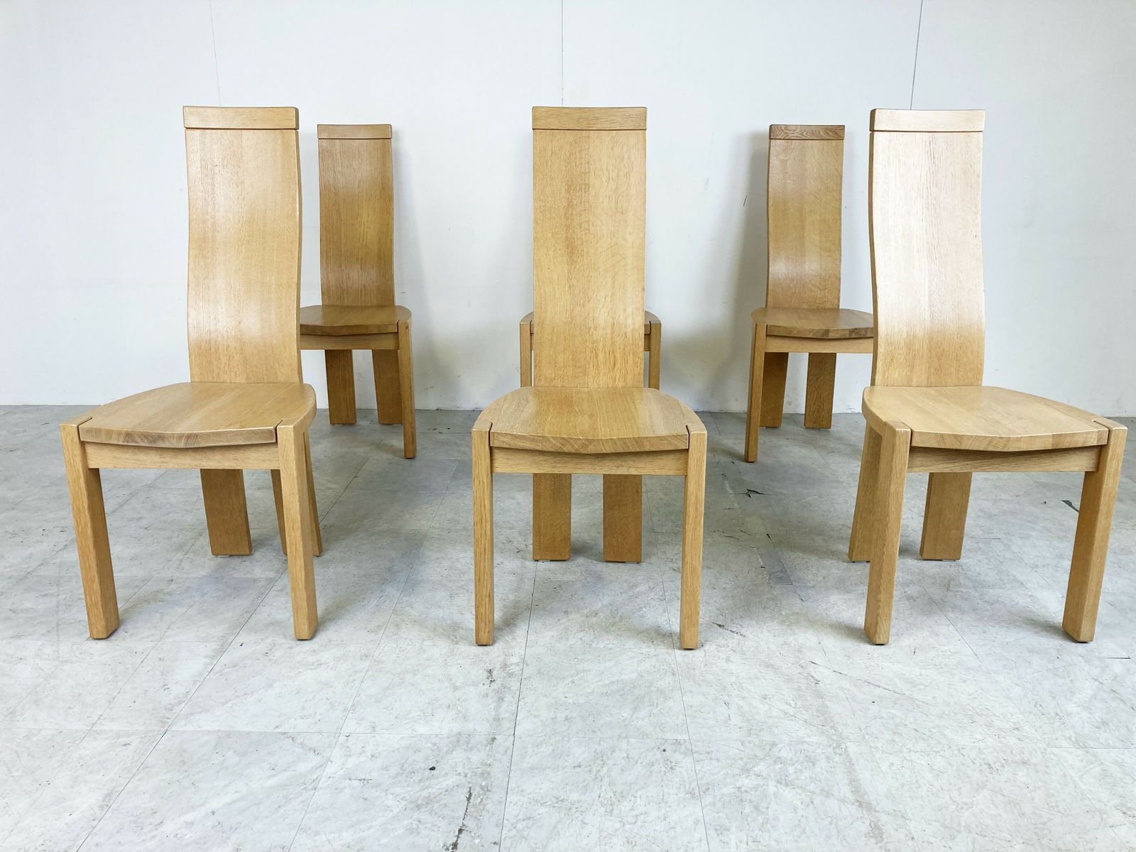 Set Of 6 Dining Chairs By Rob & Dries Van Den Berghe, 1980s photo buy