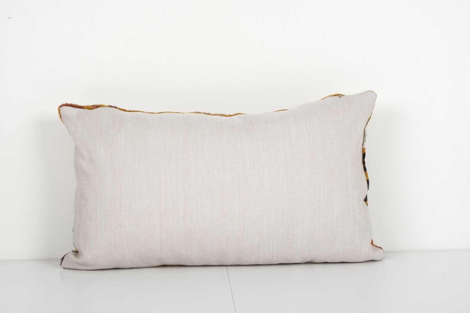 Gold Silk Ikat Velvet Pillow, Silk Ikat Lumbar Cushion Cover, Colorful Ikat Lumbar Pillows, Extraordinary Design Velvet  15'' X 25'' photo Textiles