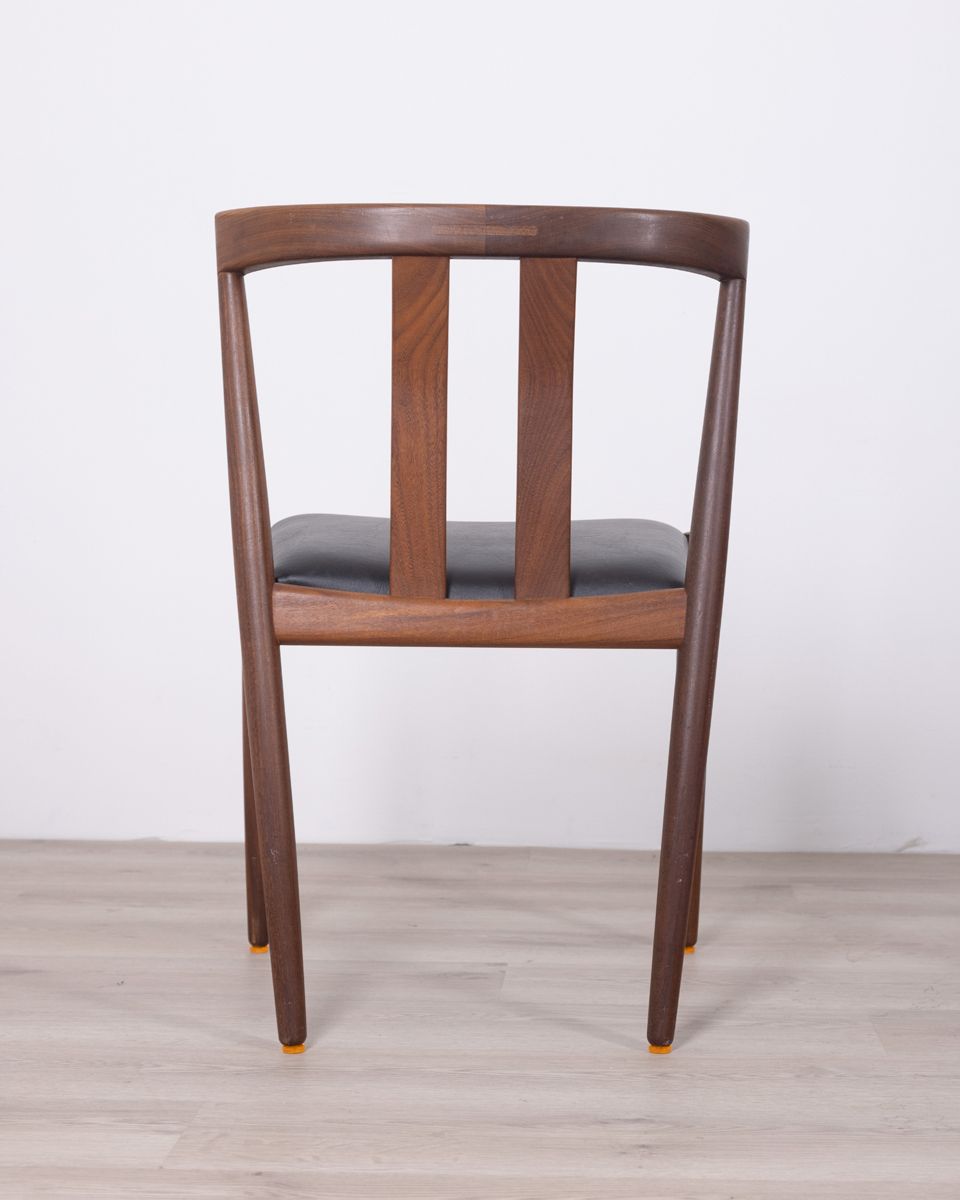 Pair Of Teak Wood And Leather Chairs – Danish Design photo furniture