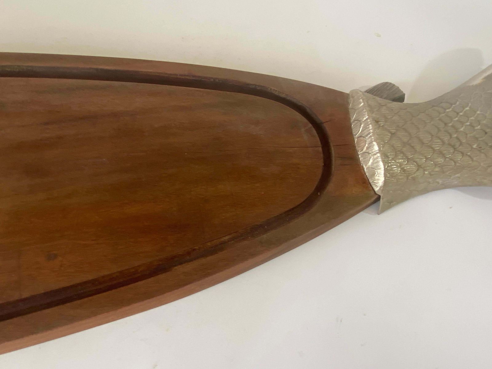 photo for sale Cutting Board Or Wooden Chopping Old Patina, Brown Colour, French 20th Century