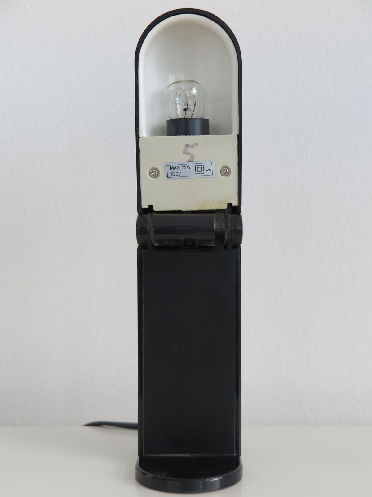 photo for sale Couple Of Black & White Italian Table Lamps, 1960s