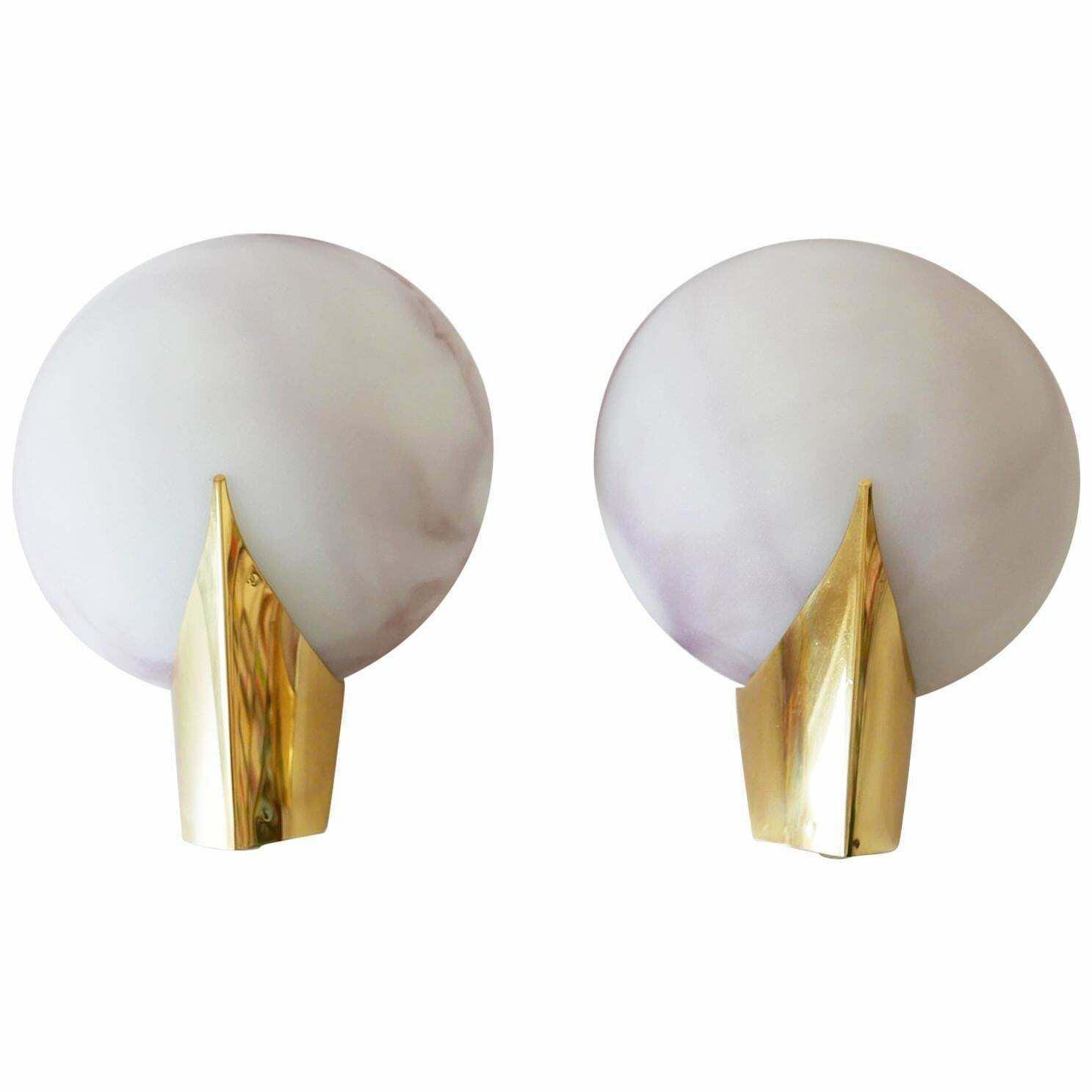 Lighting Set Of Two Elegant Modernist Wall Lamps Or Sconces By J.T. Kalmar, 1980s Austria photo