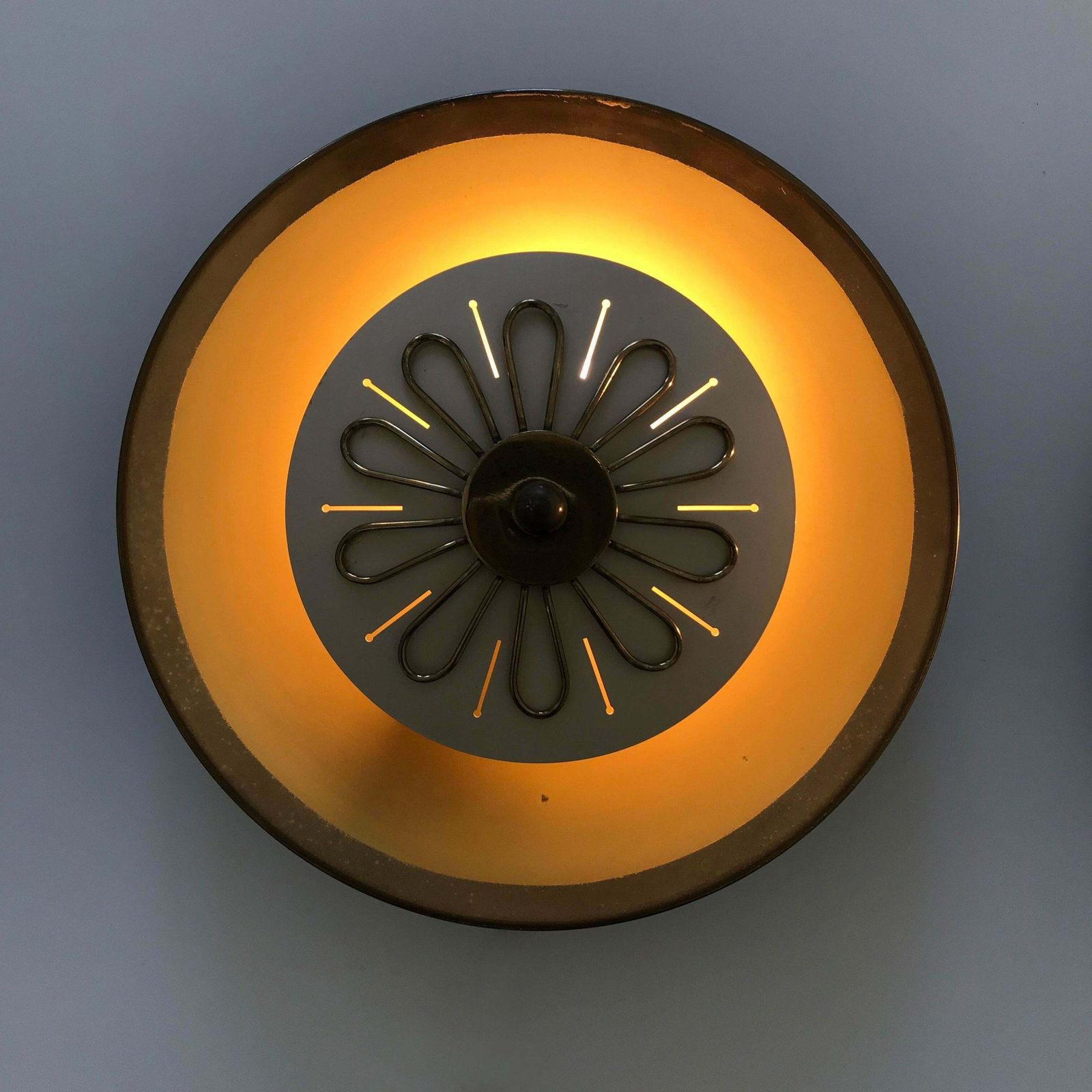 Set Of Two Mid Century Modern Wall Lamps Or Flush Mounts By Wila, 1950s, Germany photo 2497.0