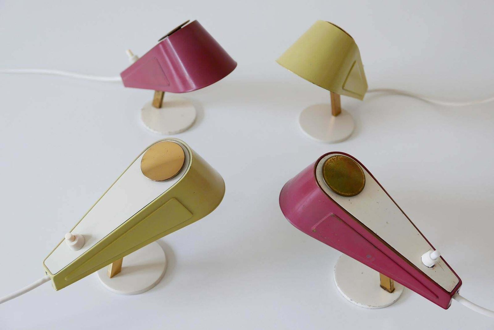 photo furniture Set Of Four Lovely Mid Century Sparrow Bedside Table Lamps, 1950s, Germany