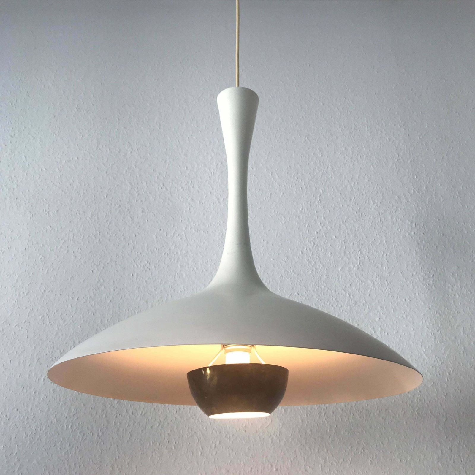 Elegant Mid Century Modern Pendant Lamp Or Hanging Light By Florian Schulz 1960s photo Lighting