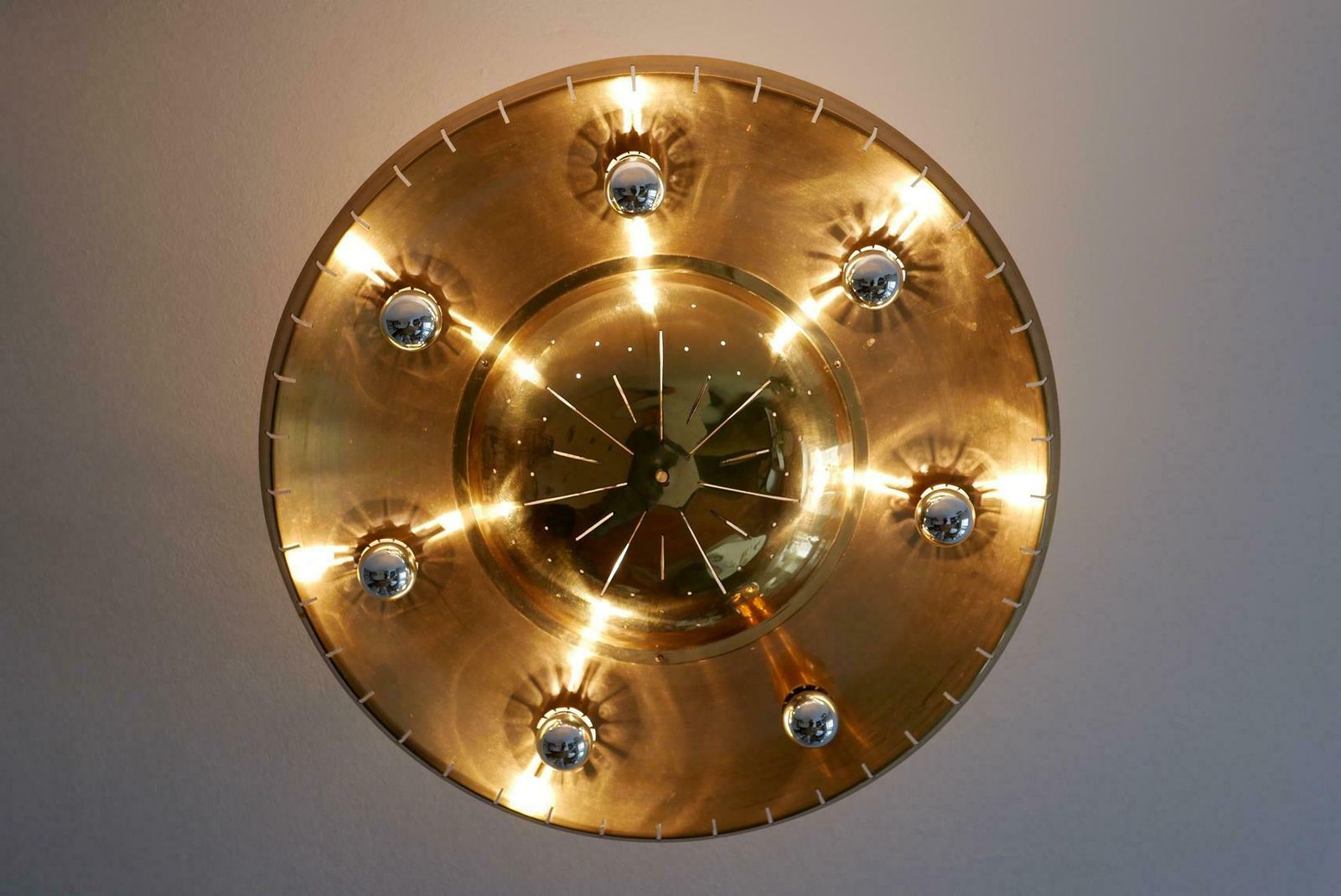 Lighting Rare Mid Century Ceiling Light Or Chandelier By Günter Trieschmann Germany 1950s photo