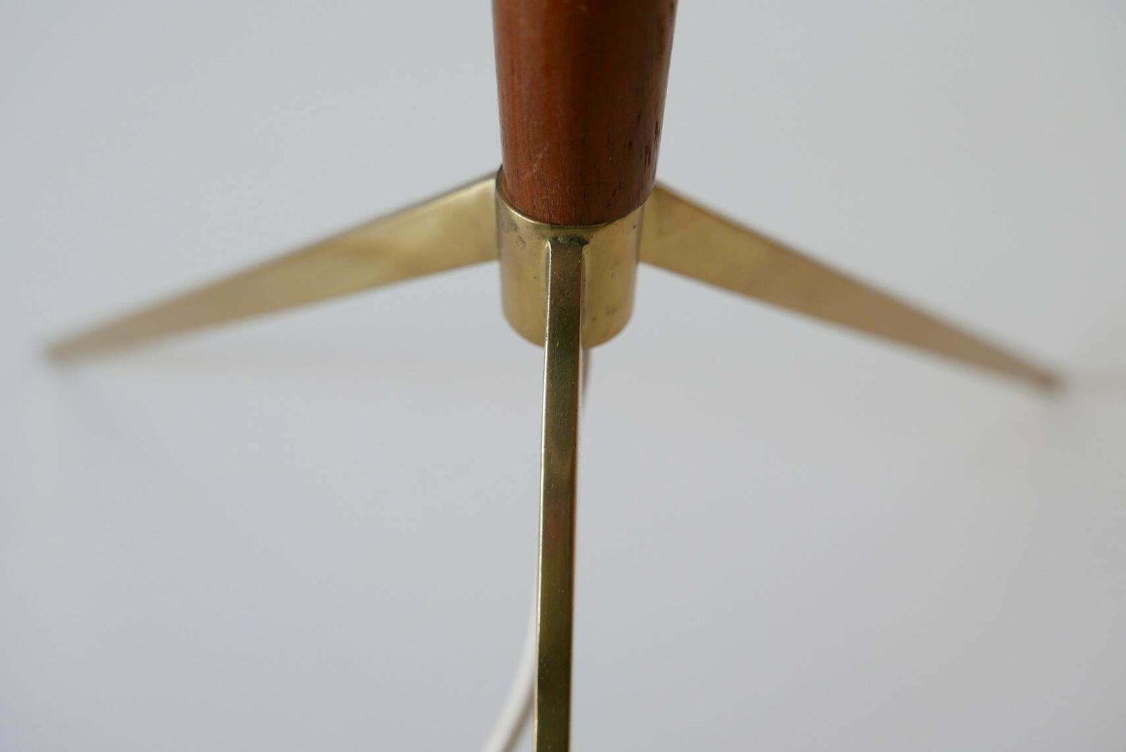Elegant Mid Century Modern Tripod Floor Lamp By J.T. Kalmar, Austria, 1950s photo vintage