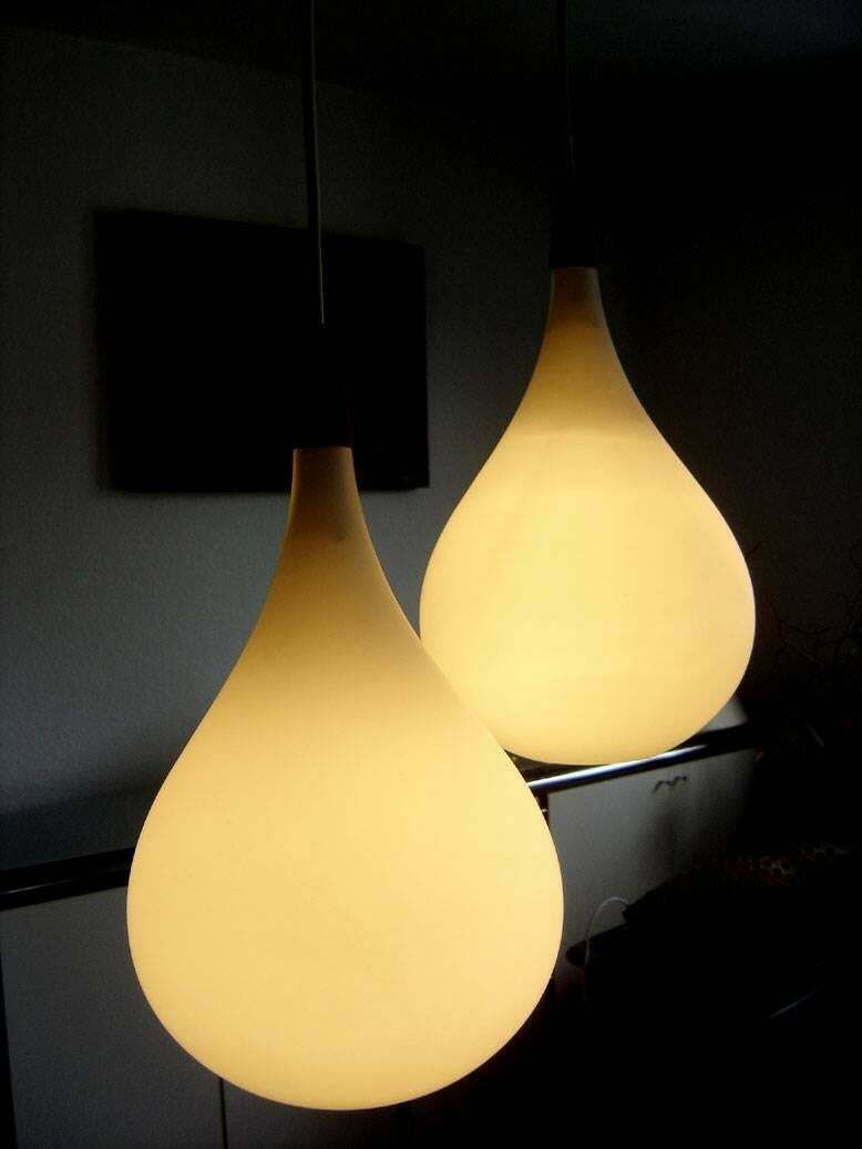Elegant Pendant Lamp Drop By Uno & östen Kristiansson For Luxus Vittsjö Sweden photo buy