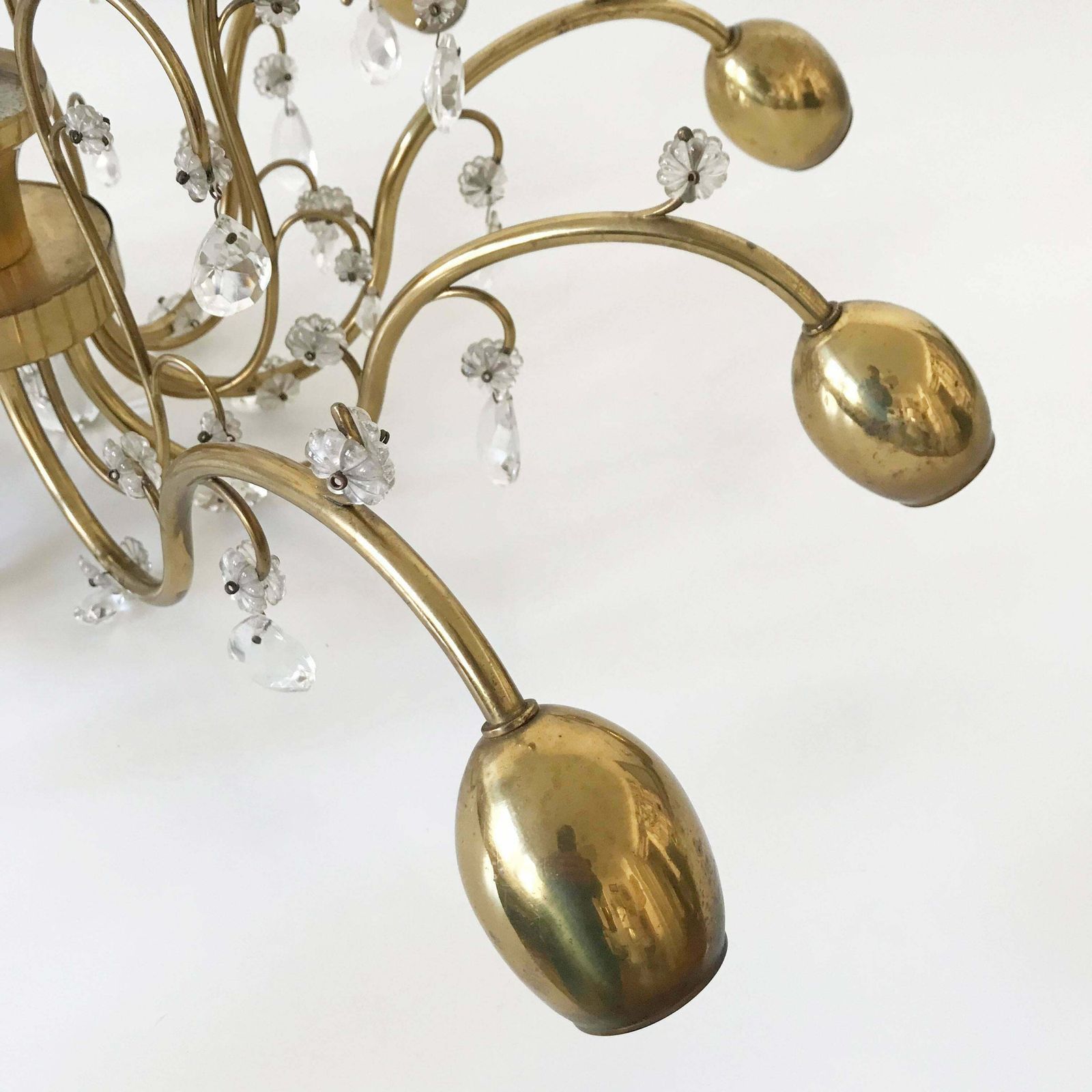 Eight Armed Sputnik Chandelier Or Pendant Lamp Bud By J. &L. Lobmeyr, Vienna photo vintage
