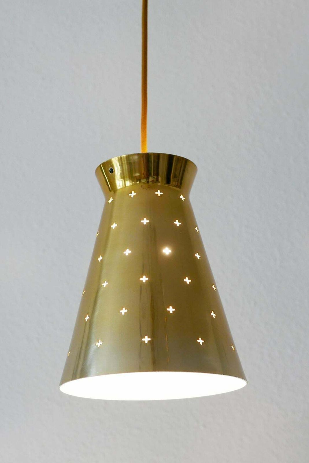 Lovely Mid Century Modern Diabolo Pendant Lamp By Hillebrand, 1950s, Germany
