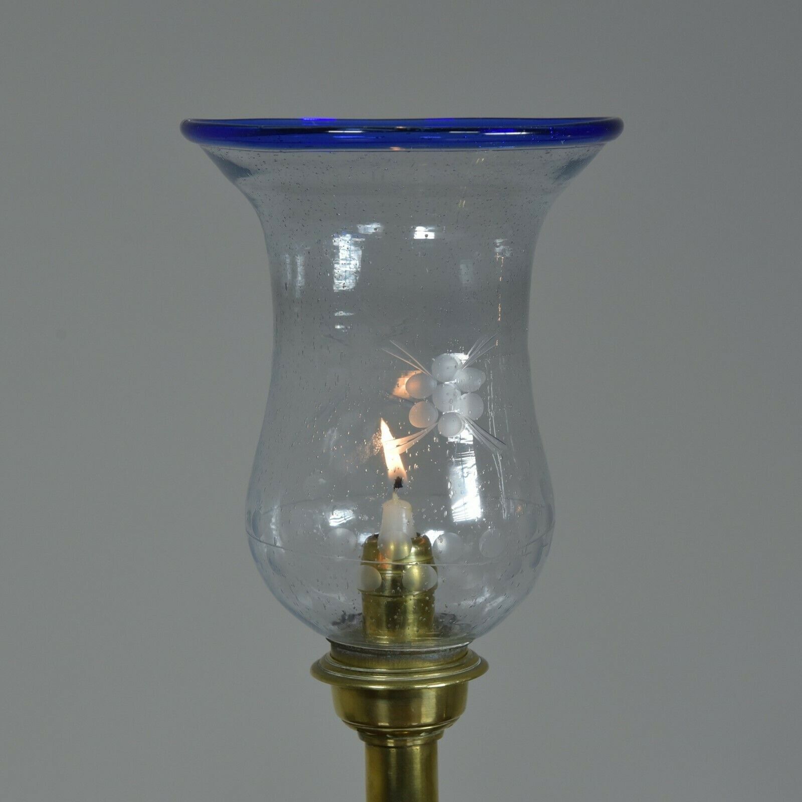 Spring Loaded Candlesticks With Storm Shades photo for sale