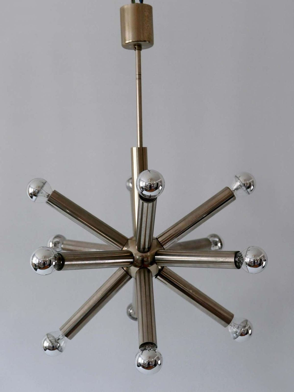 12 Armed Mid Century Modern Sputnik Chandelier Or Pendant Lamp, 1960s, Germany photo Lighting