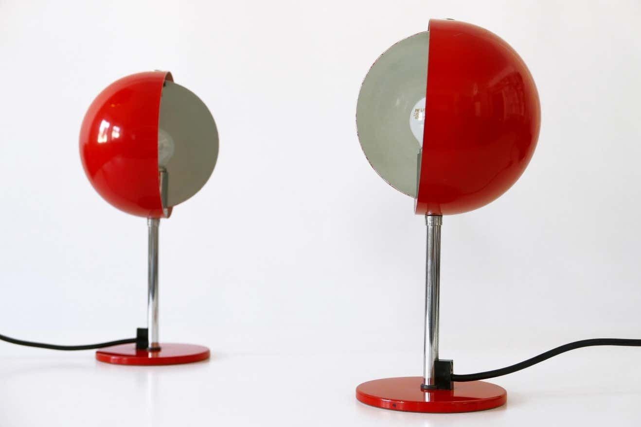 photo buy Set Of Two Mid Century Modern Moon Table Lamps By Hustadt Leuchten 1960s Germany