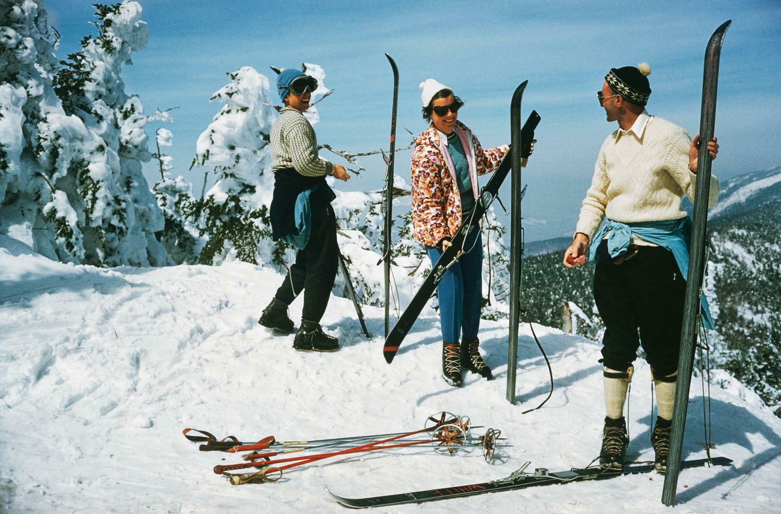 Sugarbush Skiing By Slim Aarons   Limited Edition Estate Stamped C Type Print