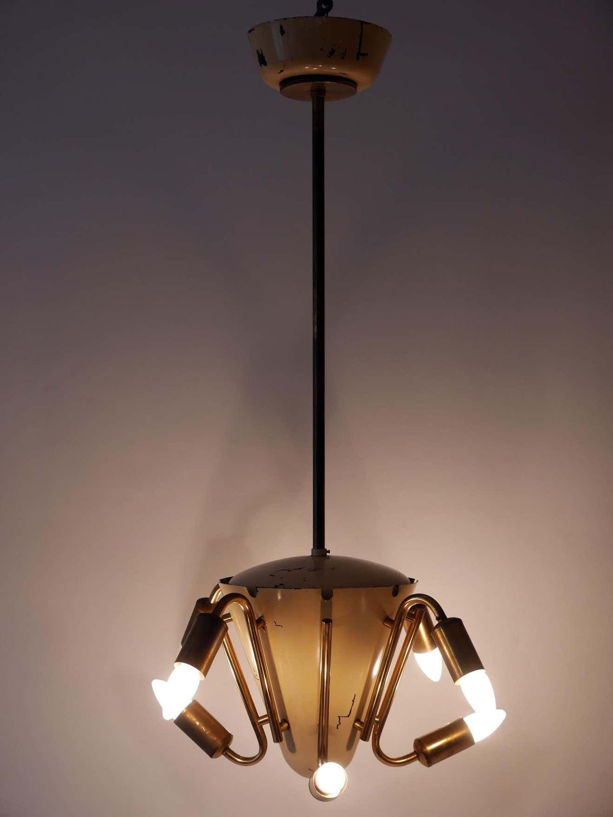 photo furniture Amazing Mid Century Modern Eight Armed Sputnik Chandelier Or Pendant Lamp, 1950s