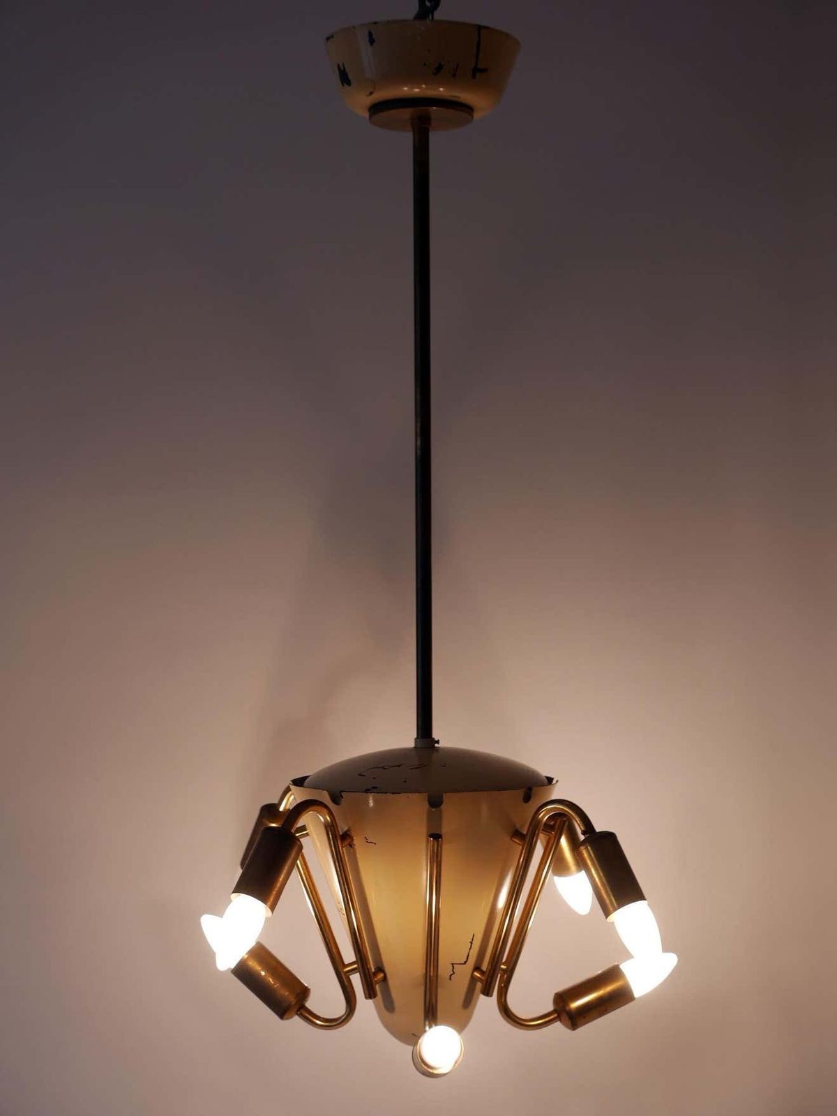 photo buy Amazing Mid Century Modern Eight Armed Sputnik Chandelier Or Pendant Lamp, 1950s